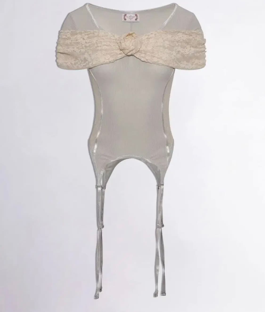 [희귀,착샷] 스컬프터(SCULPTOR) 코르셋 코사지 유넥 티 상품이미지4