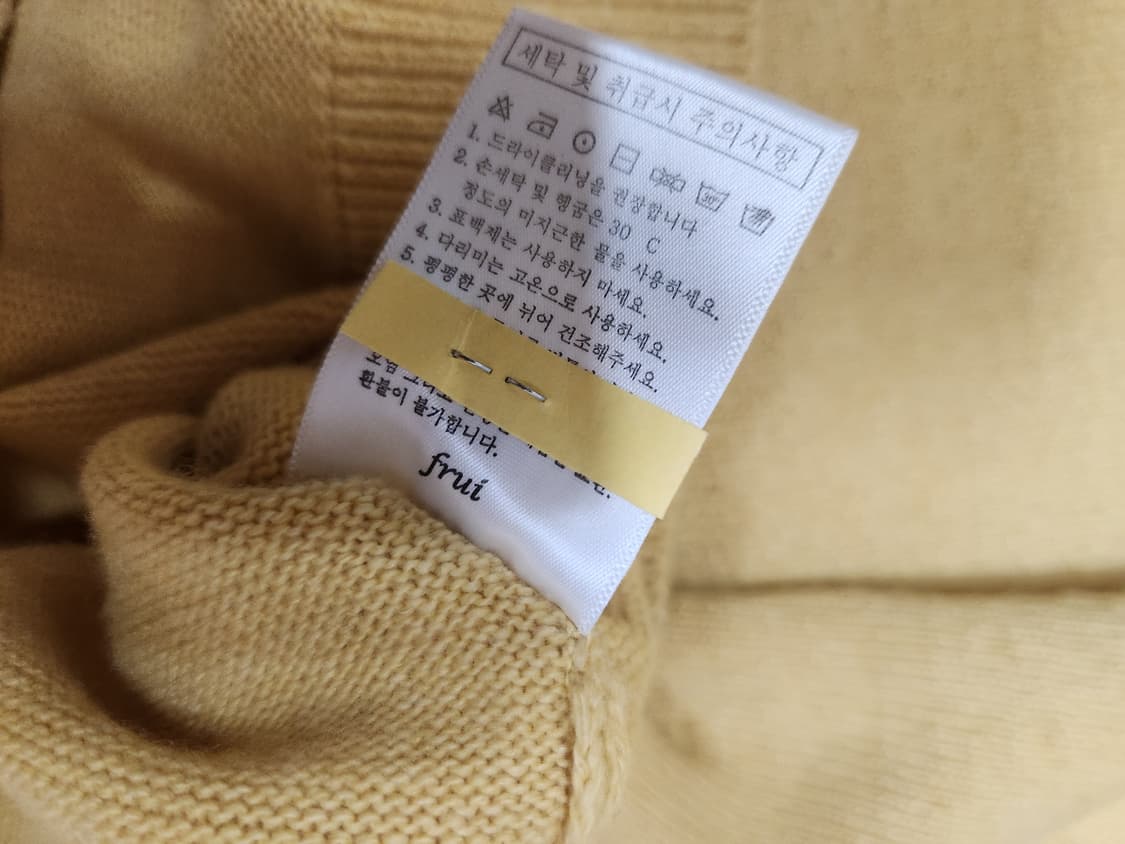 [프루이] 레글런 크루넥 니트 옐로우 L 상품이미지6