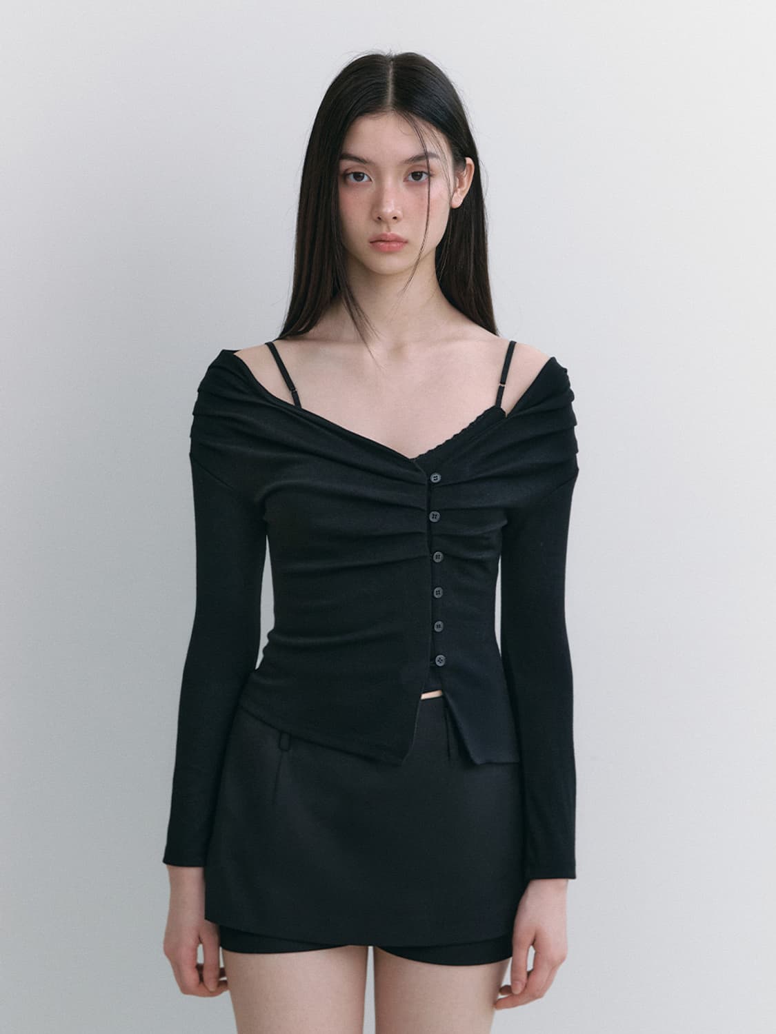 낫유어로즈 Rin cardigan set (Black) 상품이미지1