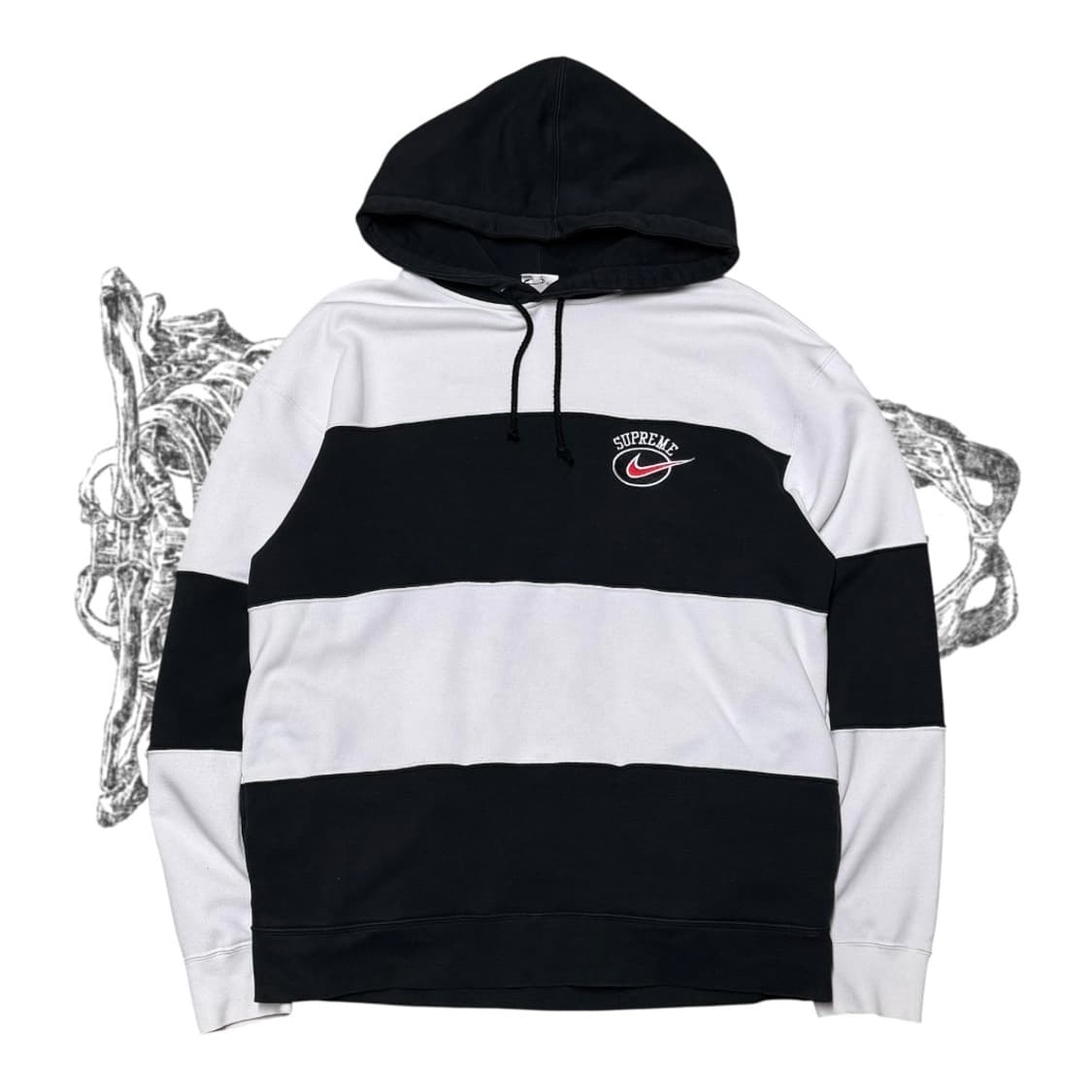 19ss 슈프림 나이키 콜라보 스트라이프 후드티 상품이미지1