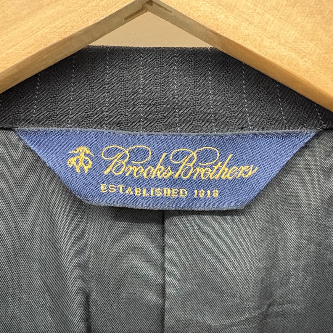 브룩스 브라더스 블랙 스트라이프 정장 자켓 남/XL 상품이미지6