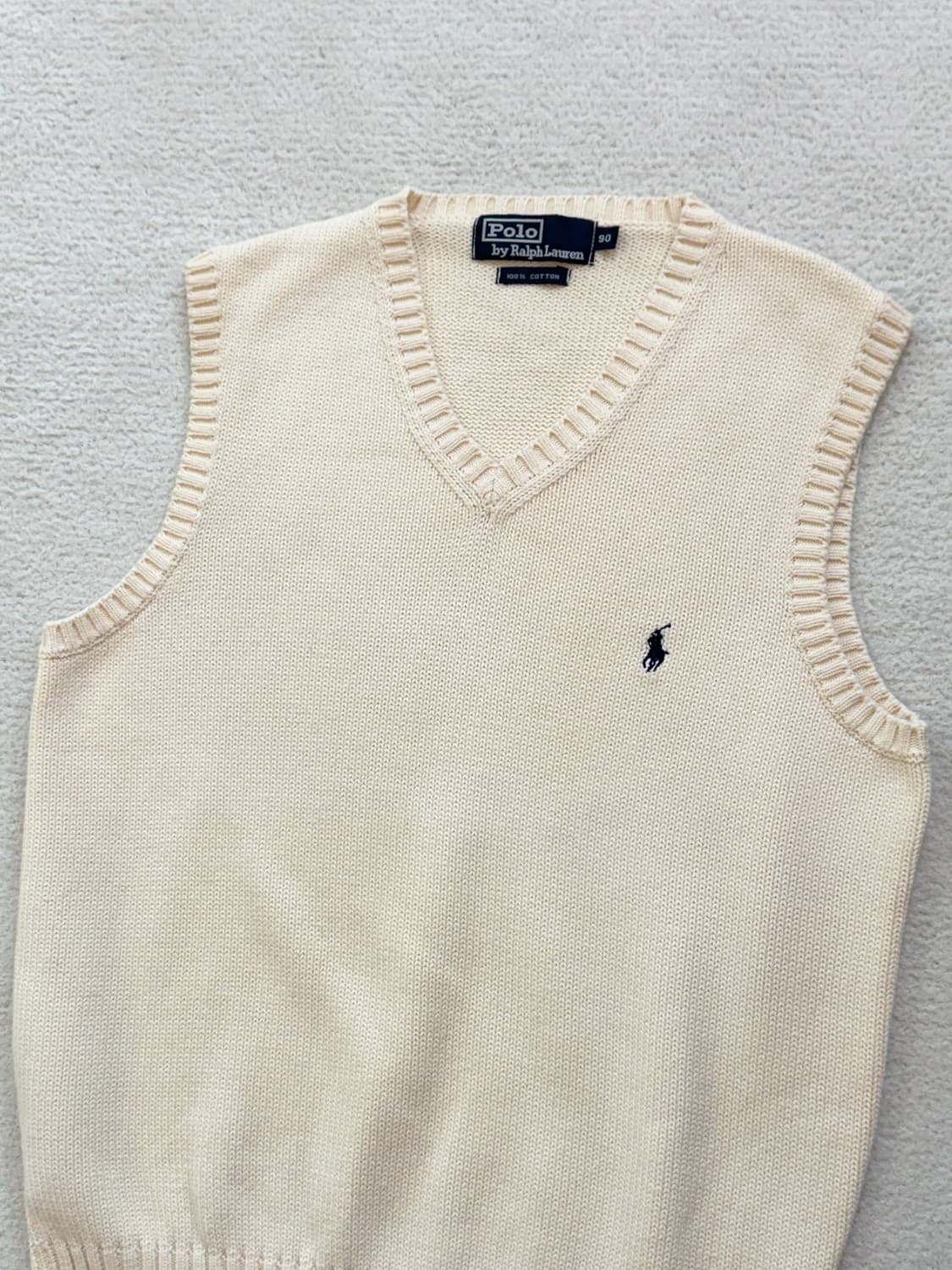 폴로 아이보리 니트 조끼 배스트 상품이미지2