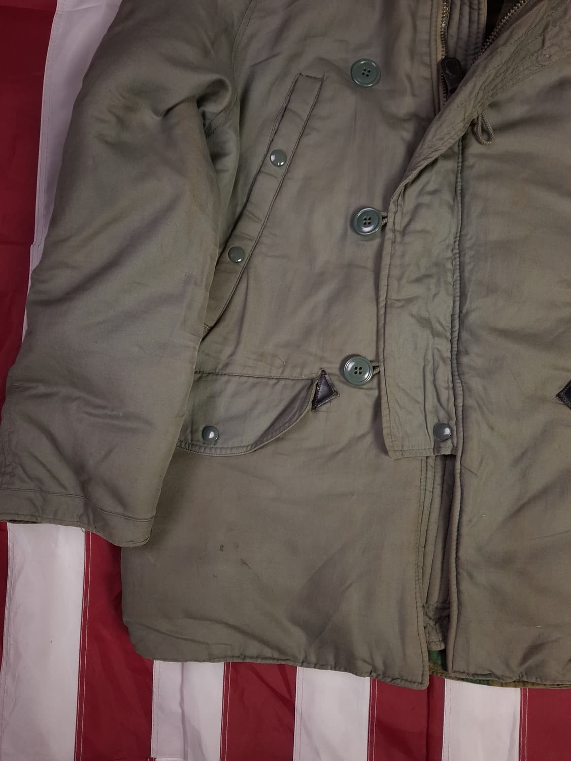 오리지날 미공군 70's  스카이라인 ERDL 모디파이드 N-3B 파카 상품이미지5