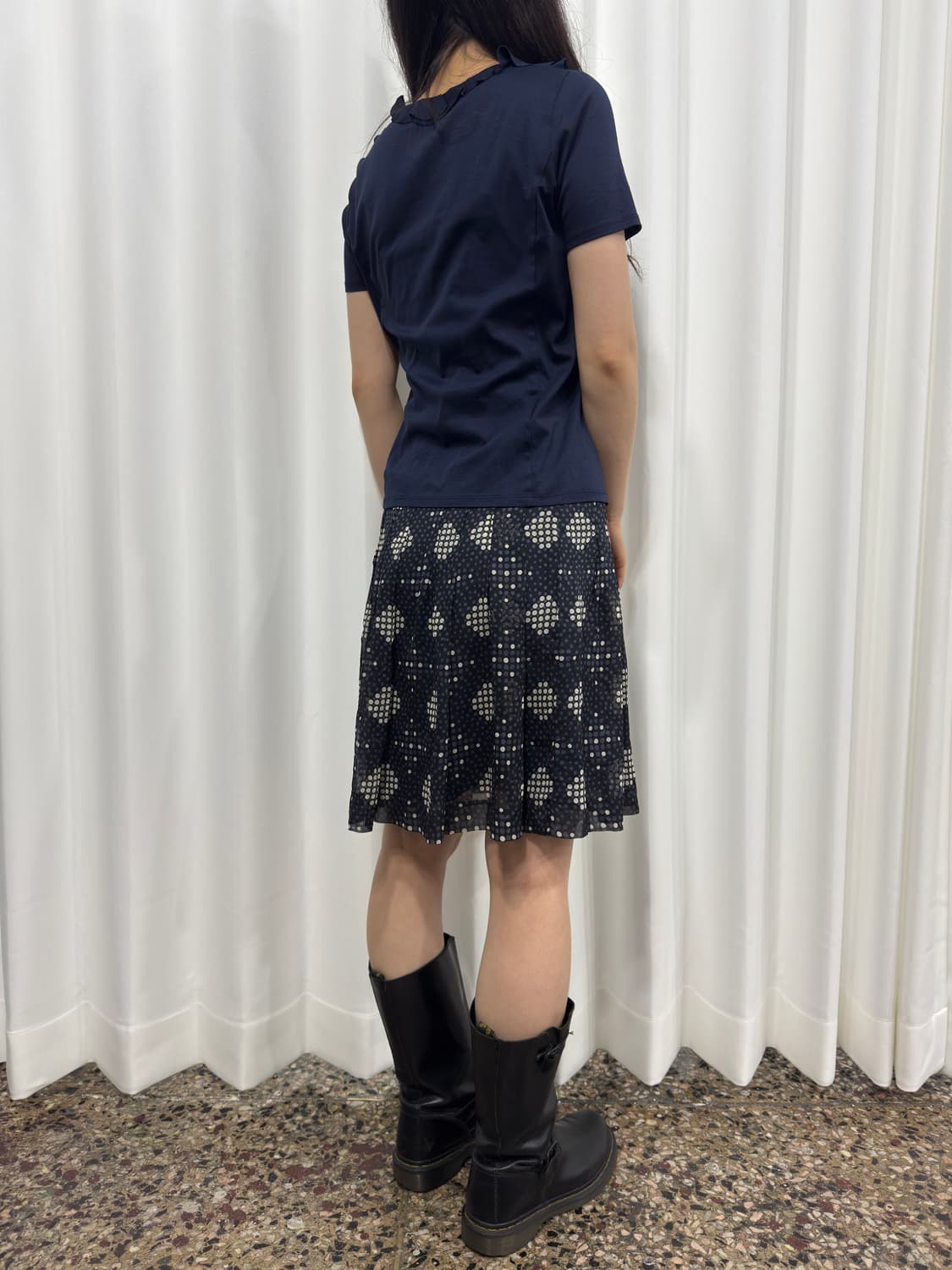 pattern pleats skirt  상품이미지5