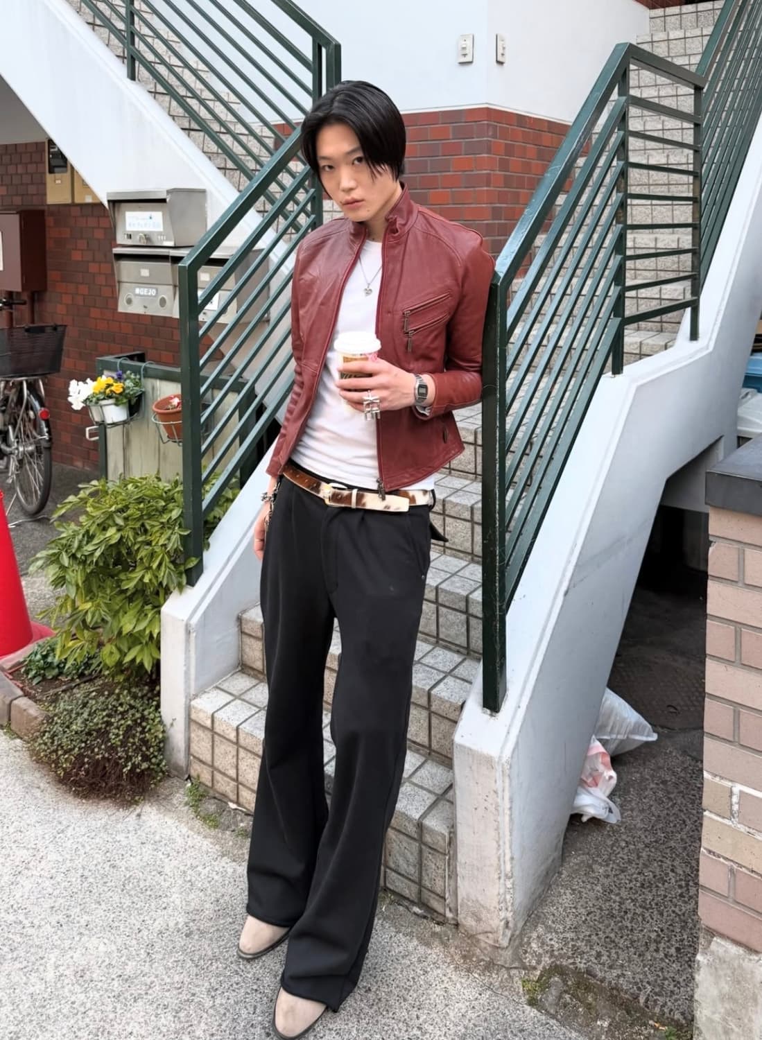 Red Lambskin Leather Jacket 상품이미지7