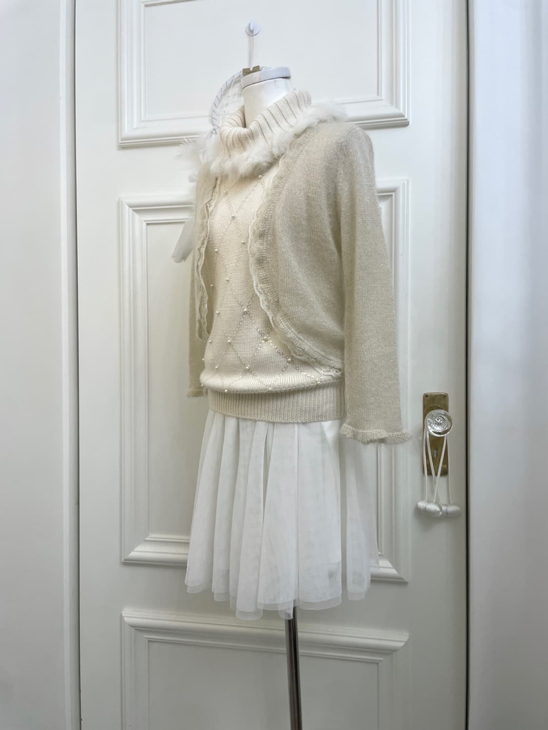 KUMIKYOKU ivory lace bolero cardigan&ivo 상품이미지3