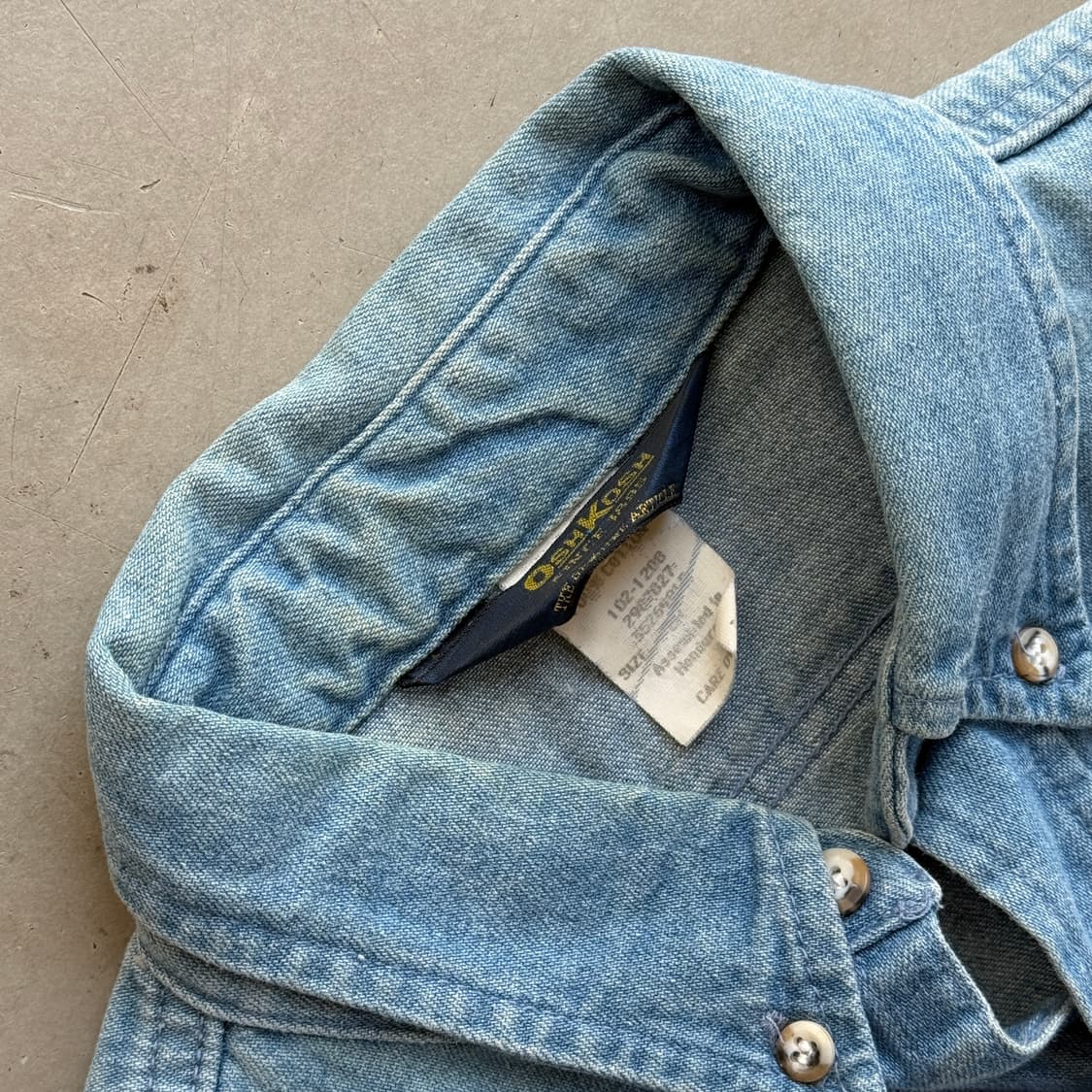 90s 오시코시 데님 셔츠 상품이미지1