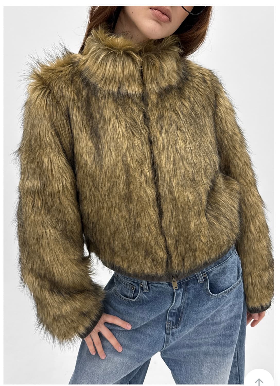 블랙업 퍼자켓 브라운 상품이미지1