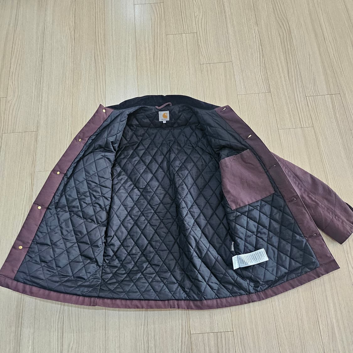 정품 CARHARTT WIP Shelter Coat 버건디 M 상품이미지4