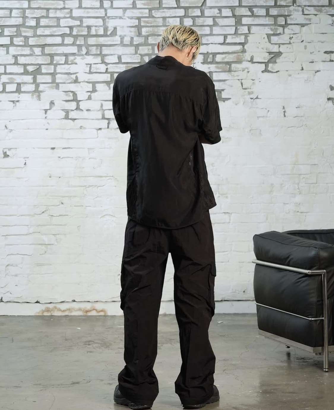 [2] Xlim ep.5 Cupro shirt black 상품이미지4
