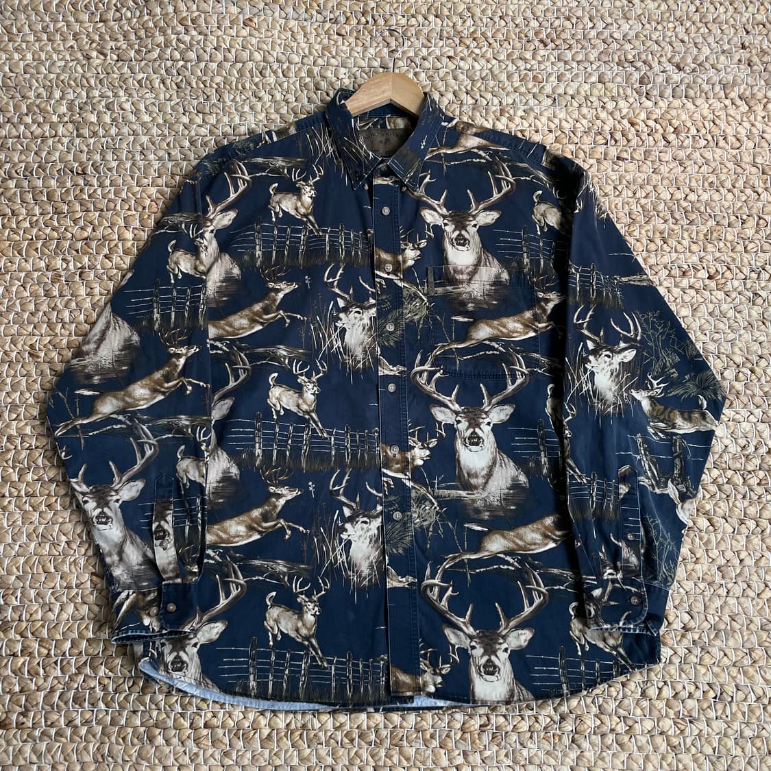 2000s Northriver deer 패턴 셔츠 상품이미지4