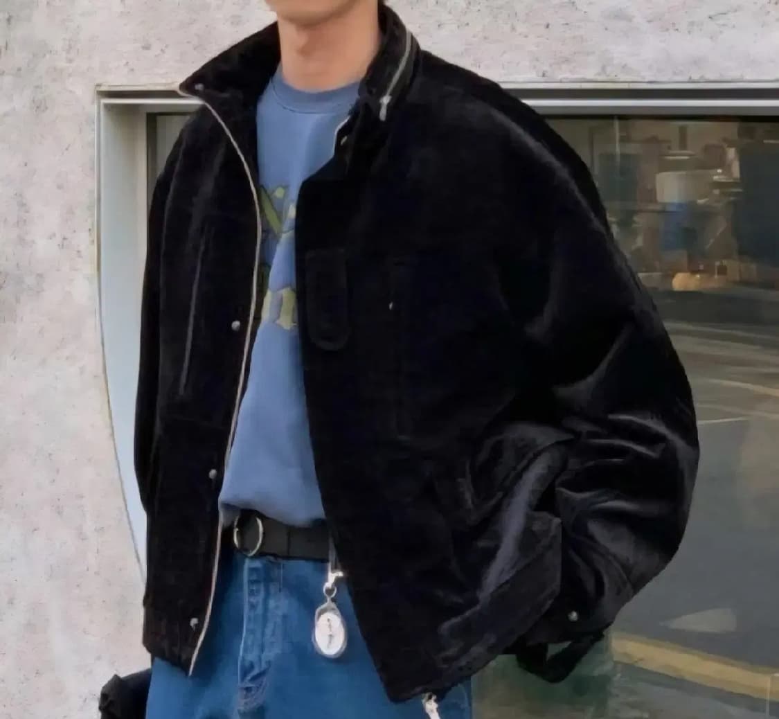 비긴202 블랙 벨벳 자켓 상품이미지1