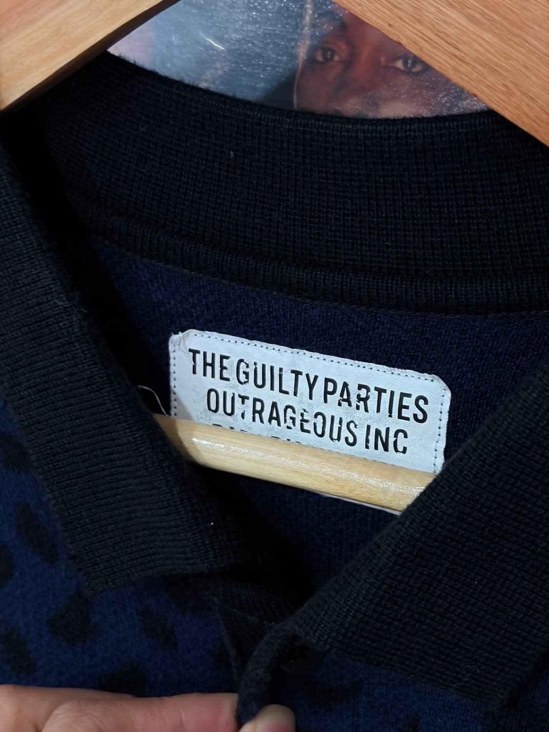 J48 와코마리아 레오파드 자카드 폴로 셔츠  상품이미지4