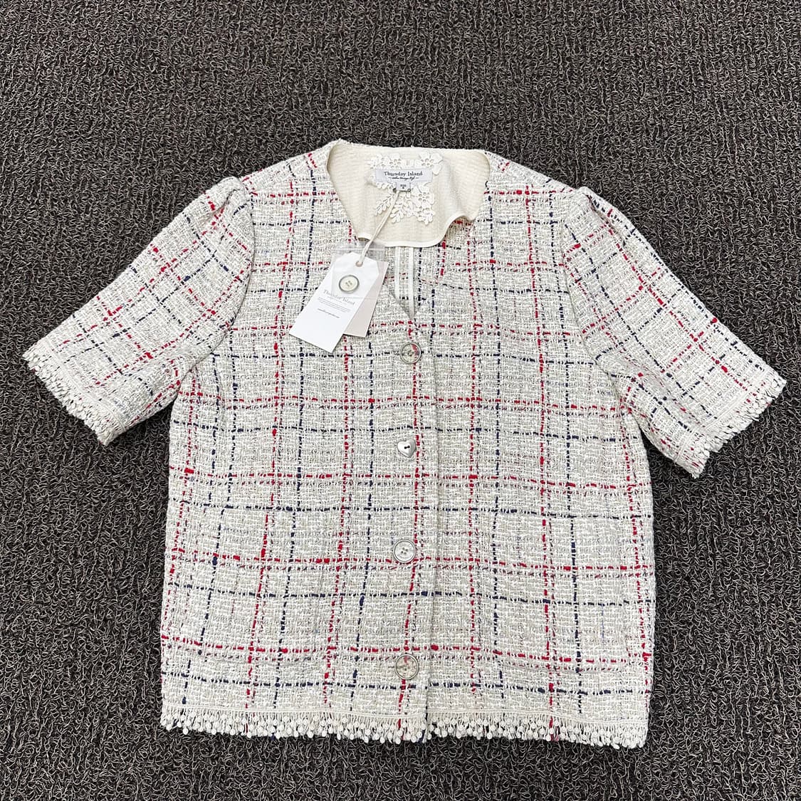 [새상품] Thursday Island 써스데이아일랜드 트위드 반팔 자켓 상품이미지1