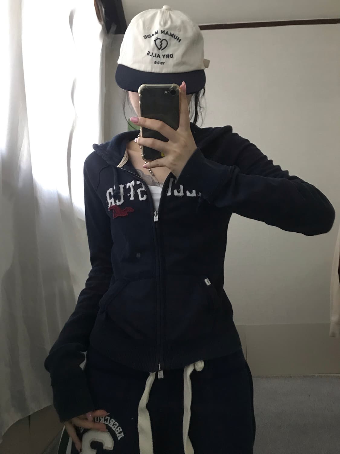 홀리스터 네이비 슬림핏 후드집업 상품이미지1