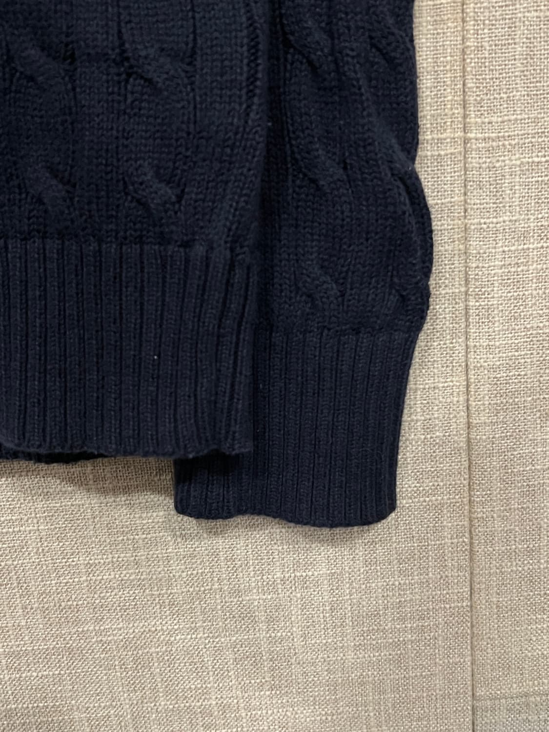 일본 폴로랄프로렌 케이블 꽈배기 니트 M 네이비 상품이미지5