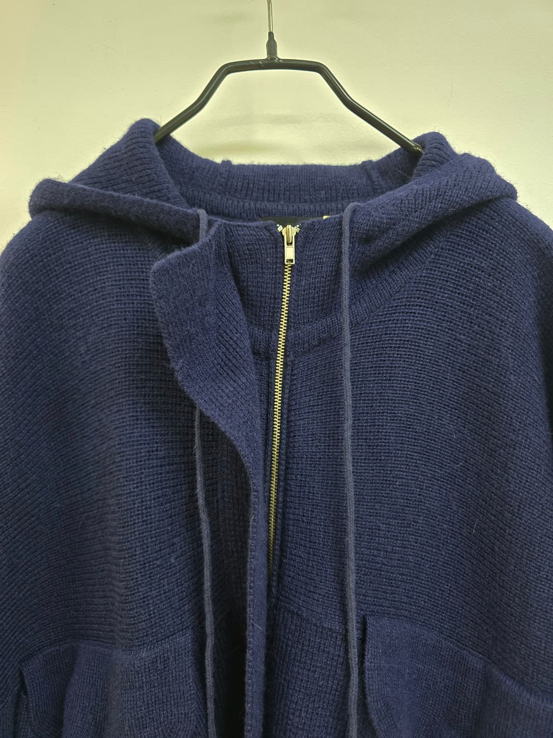 한섬 시스템 루즈핏 빅포켓 후드 니트 집업 상품이미지4