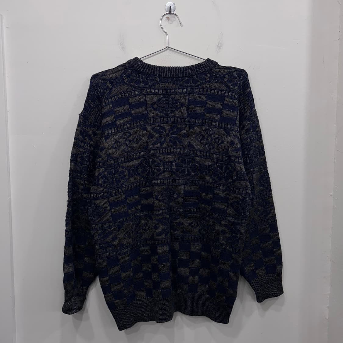 마르코폴로 노르딕 패턴 배색 케이블 니트 상품이미지5