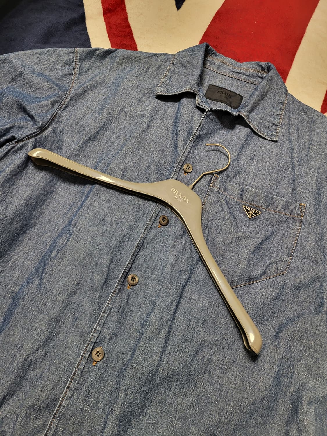프라다 데님 반팔 셔츠 상품이미지4