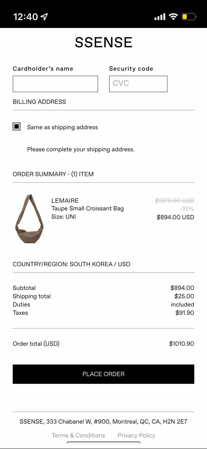 (새상품) 르메르 크루아상백 Taupe 상품이미지6