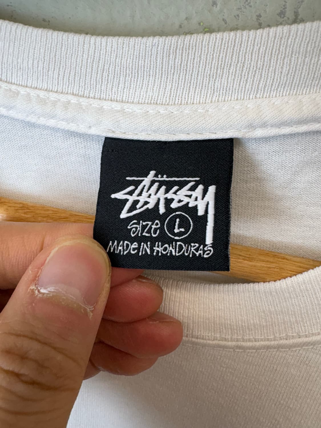 스투시 올드 폰 피그먼트 다이드 화이트 반팔티 상품이미지5