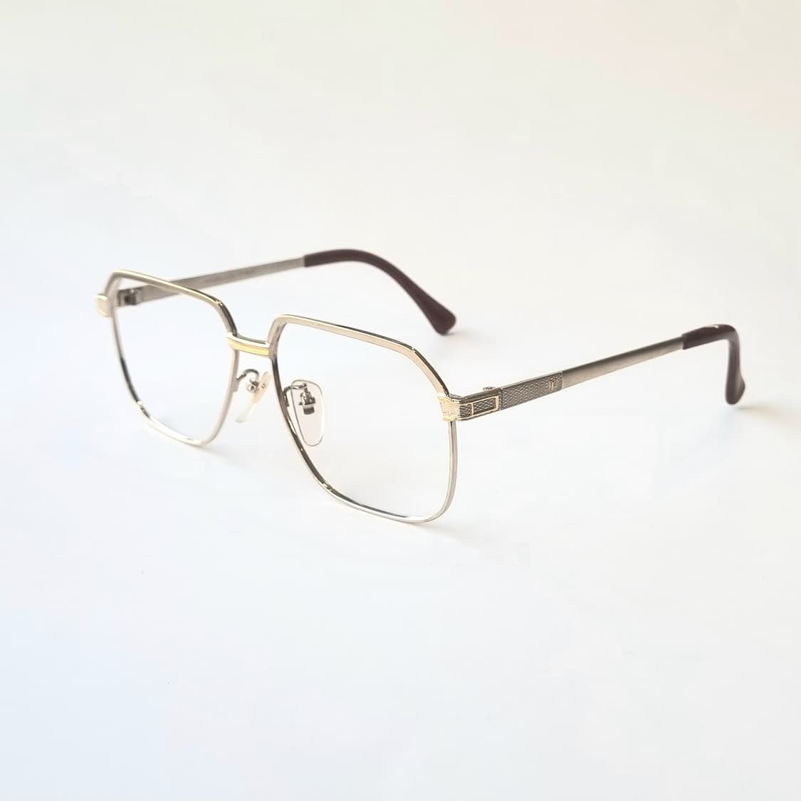데드스탁 XXL 클래식 골드 메탈 스퀘어  빅사이즈 안경테 상품이미지3