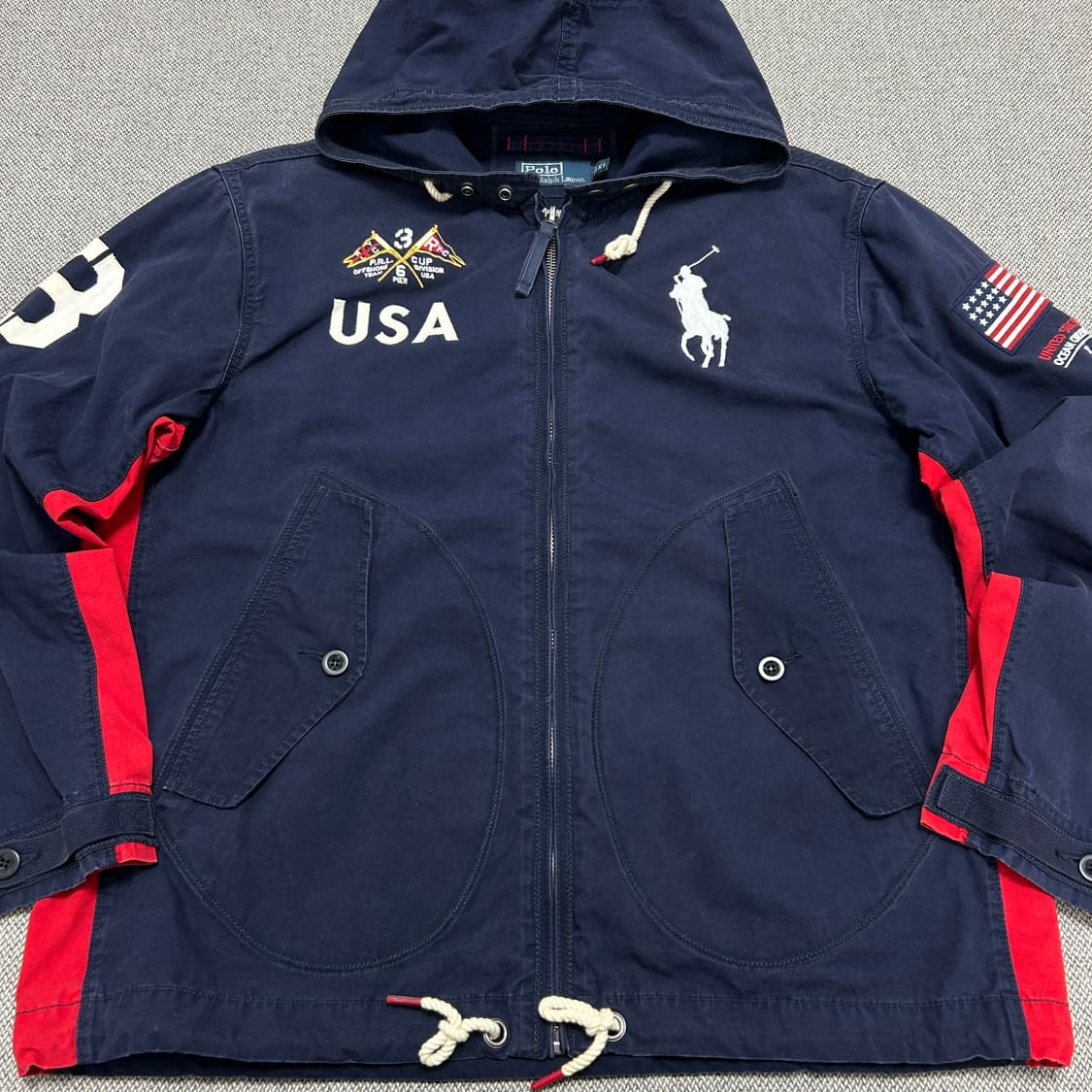 폴로 빅포니  usa 요트클럽 후드자켓(XL) 상품이미지4
