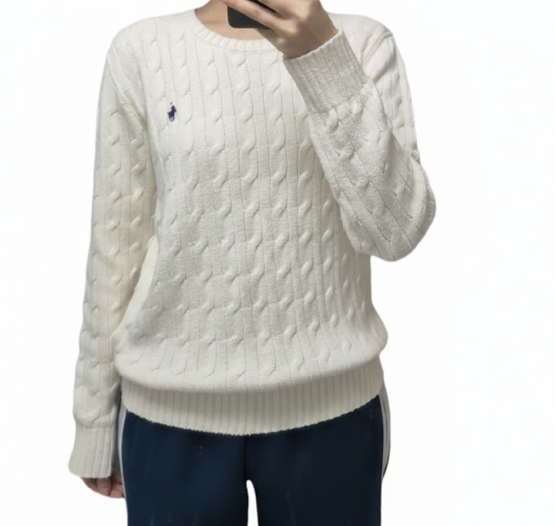 폴로 랄프로렌 아이보리 케이블 니트/빈티지 니트 상품이미지1