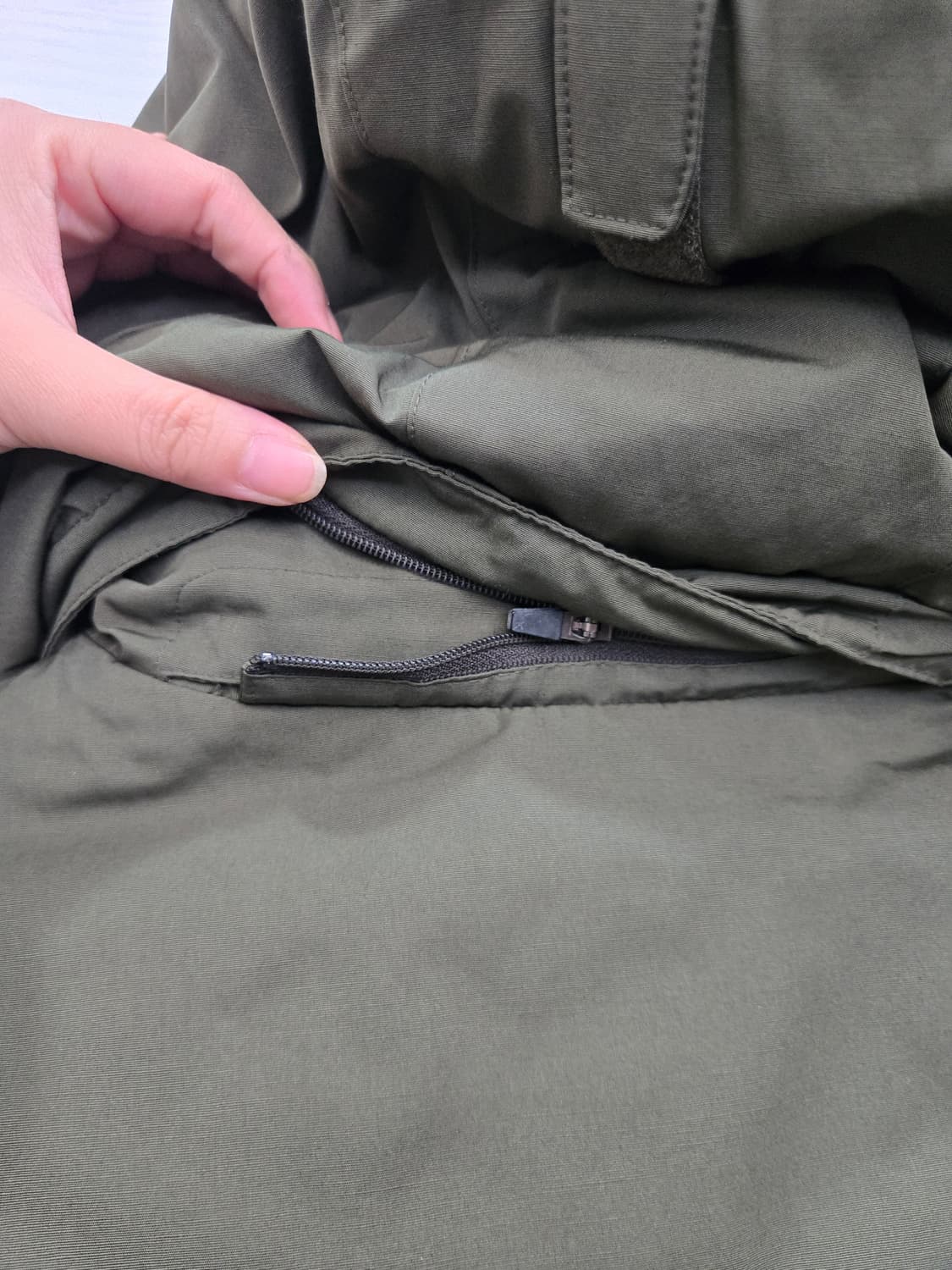 110,2XL)) MILLE 밀레 패딩! 모자털 천연모피! 상태 굿! 상품이미지5