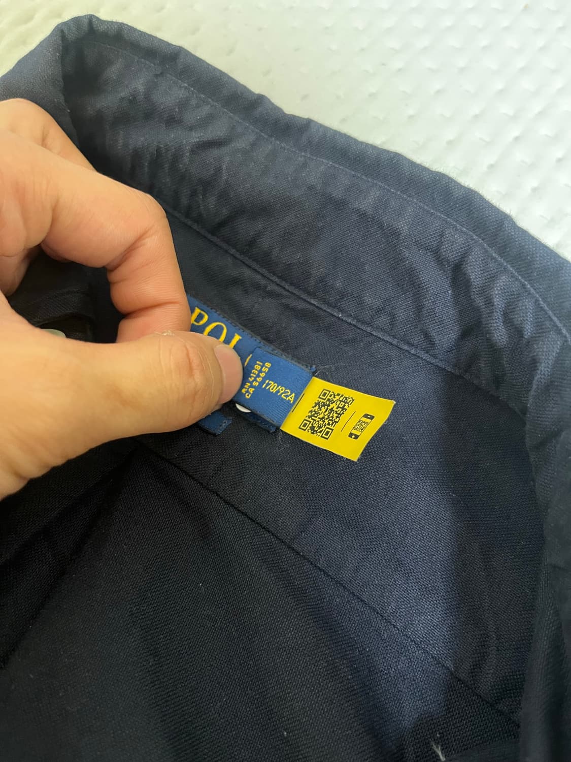 폴로 클래식 핏 가먼트 다이드 셔츠 네이비 S size 상품이미지4