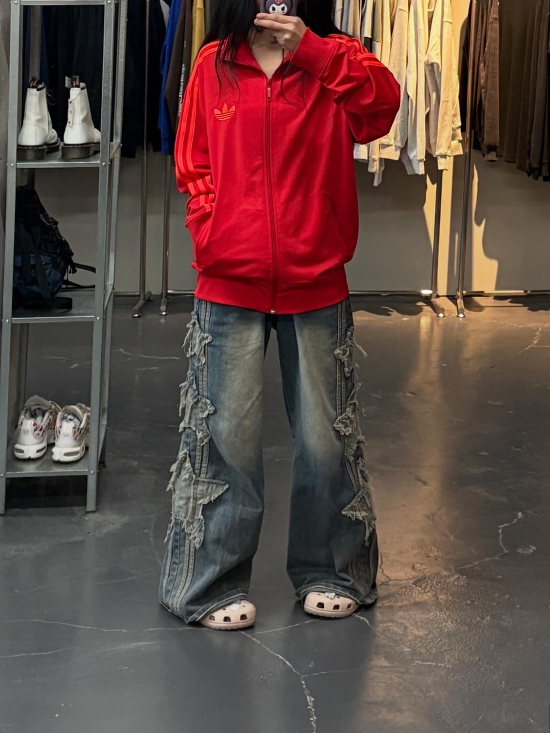 아디다스 파이어버드 레드형광 트랙탑 져지 A2761 상품이미지1