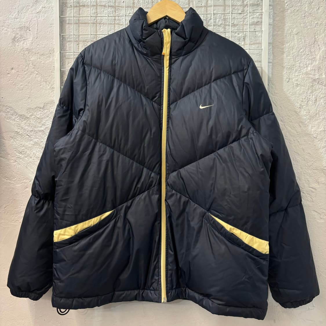 00s 나이키 올드스쿨 빈티지 네이비 패딩 자켓 XL 상품이미지1