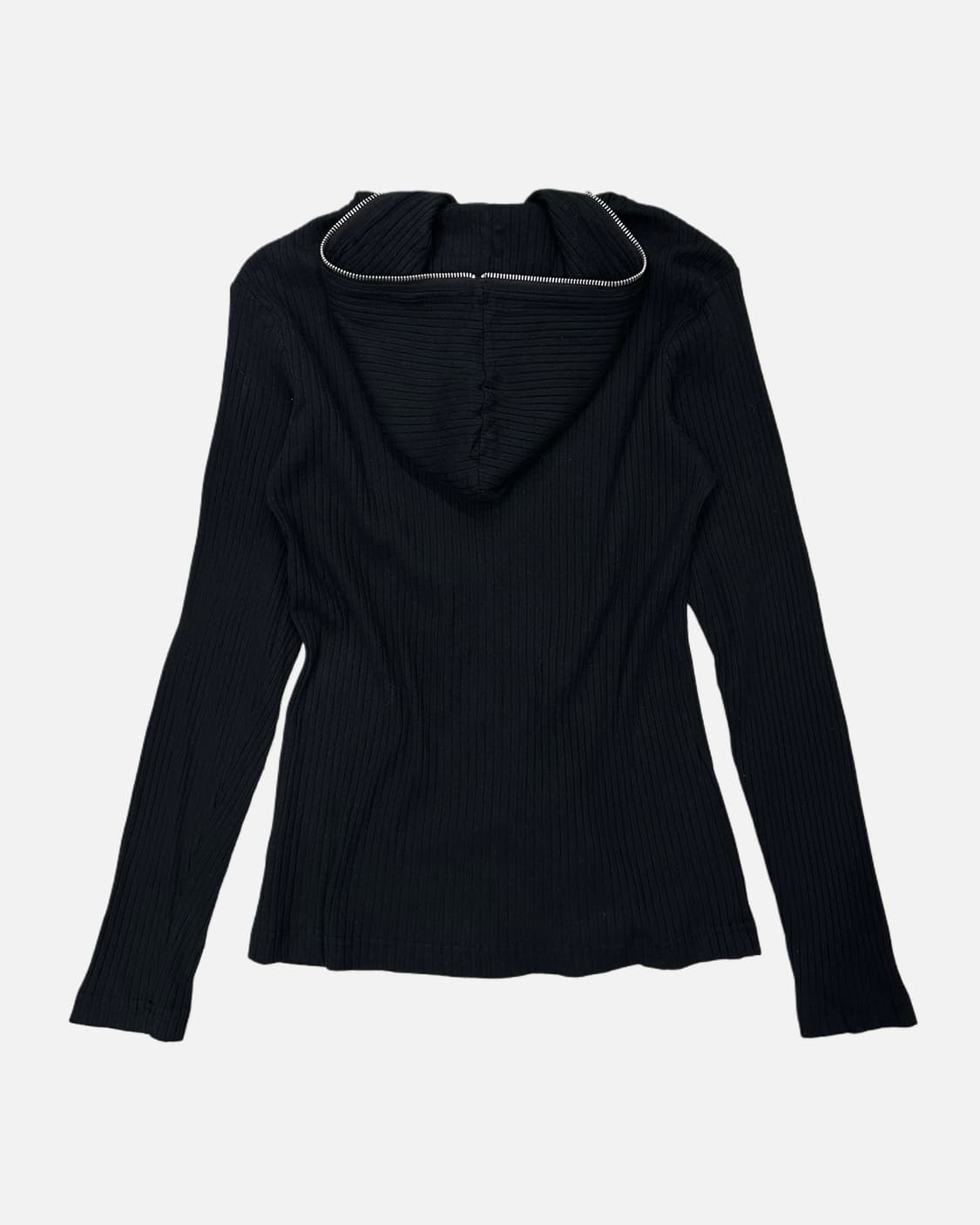 NOTA BENE ribbed black hood zip-up 상품이미지4