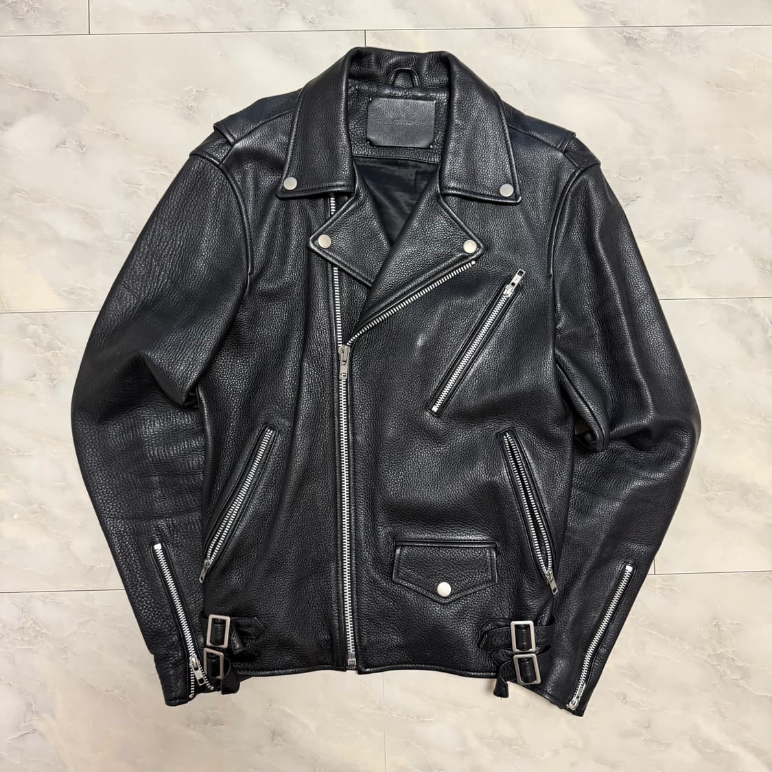 비바스튜디오 싱글 가죽자켓 블랙 상품이미지1