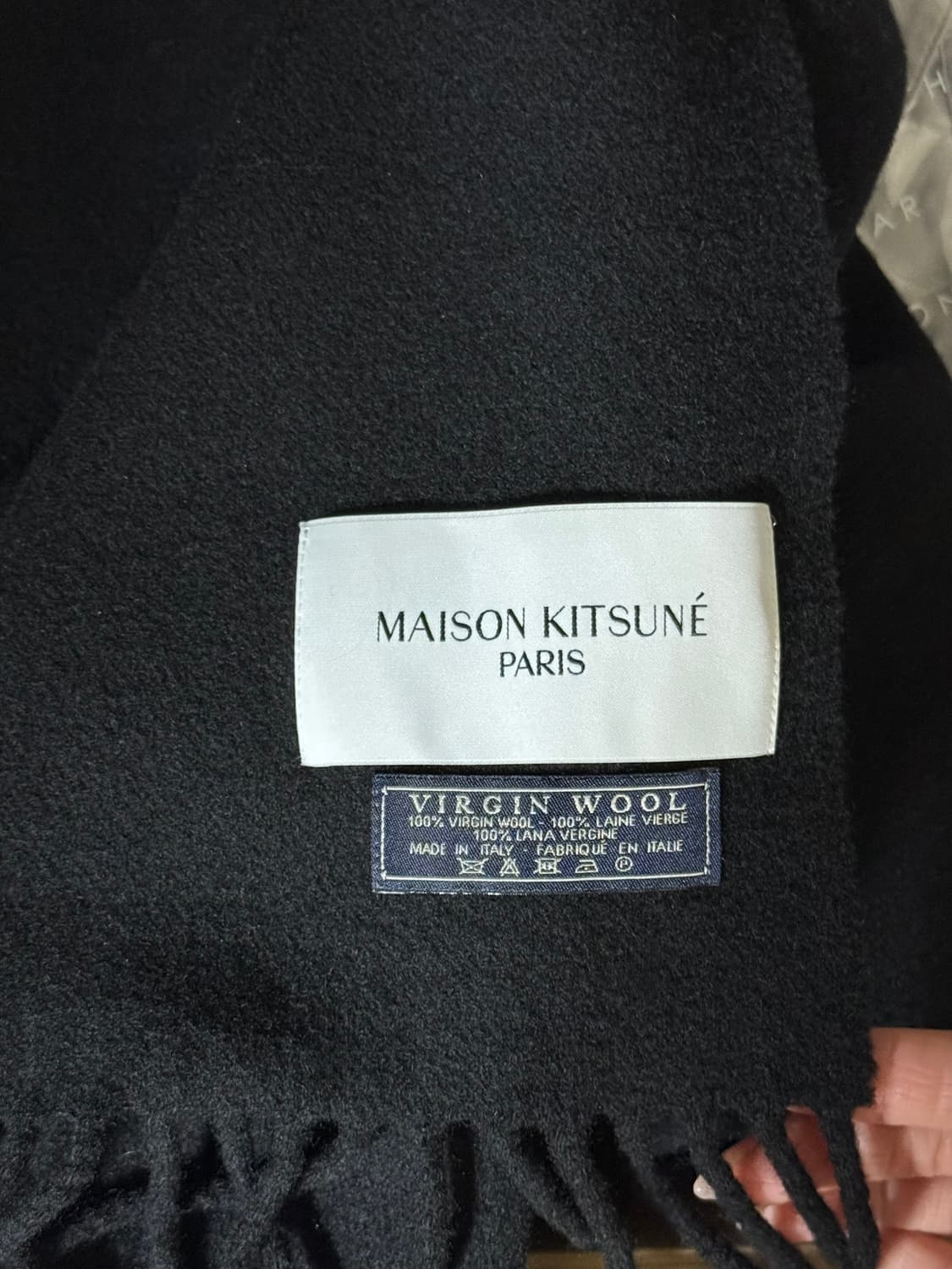 메종키츠네 폭스헤드 울 머플러 상품이미지3