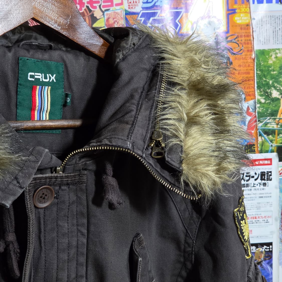 빈티지 멀티 포켓 밀리터리 후드퍼 누빔 야상 점퍼 상품이미지3