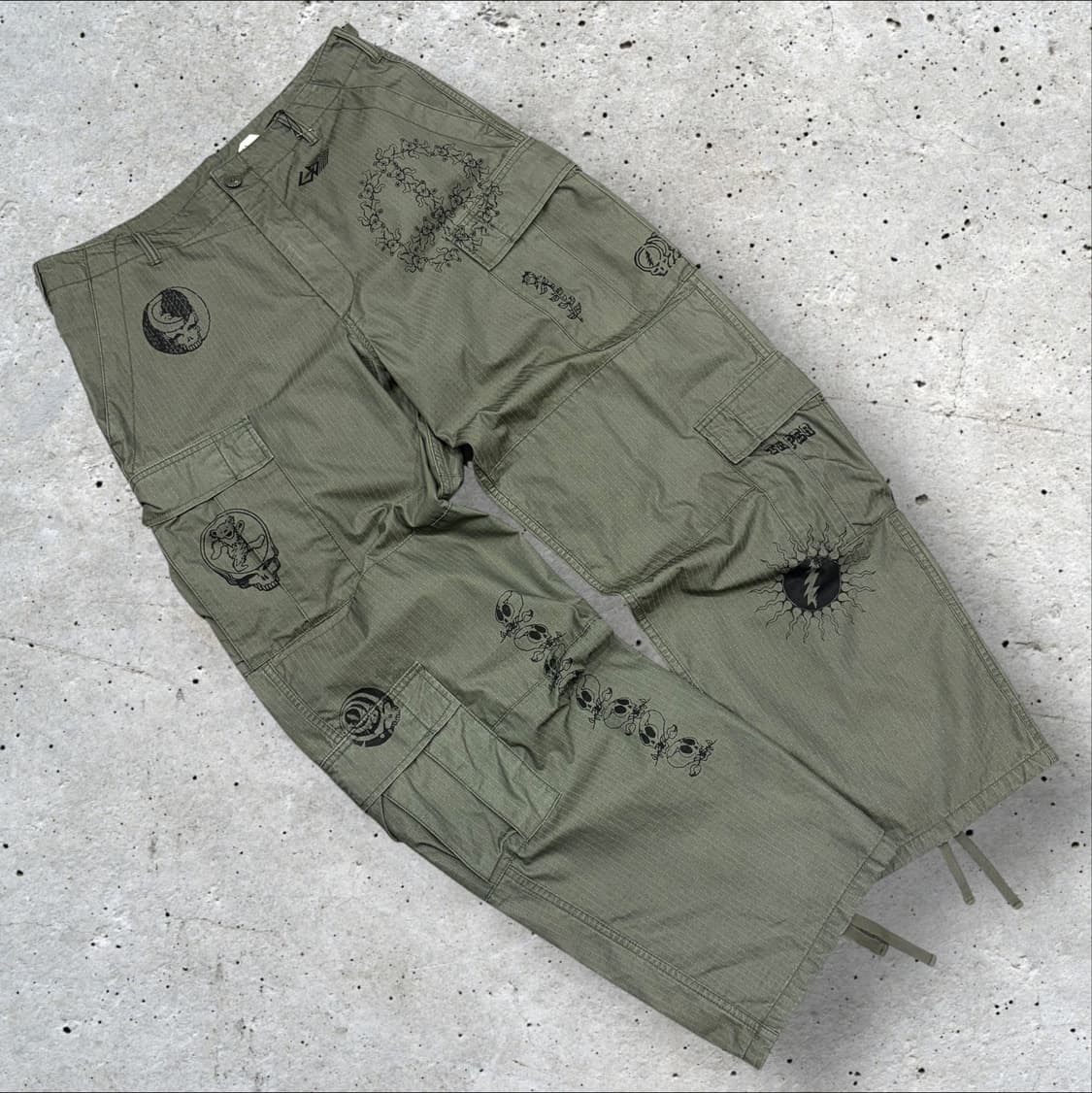 [XL] 디스이즈네버댓 그레이트풀데드 카고 바지 올리브 팬츠 C692 상품이미지1