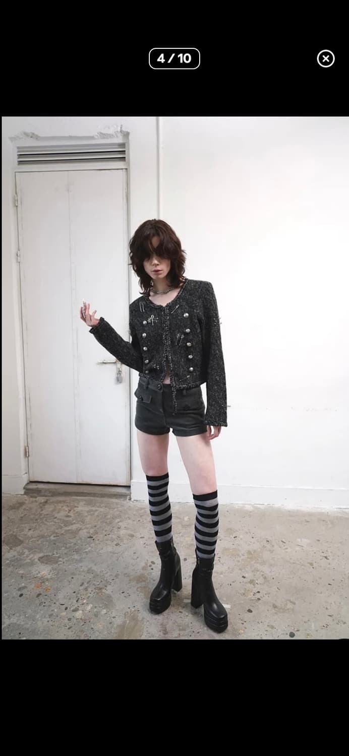 데어드 더블 버튼 니트 가디건 상품이미지4