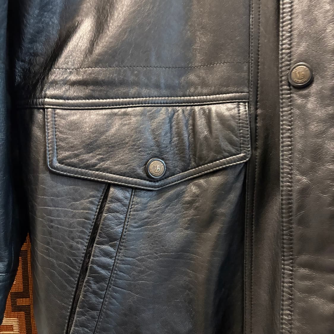 양가죽100% 빈티지 레더 코트 자켓 상품이미지4