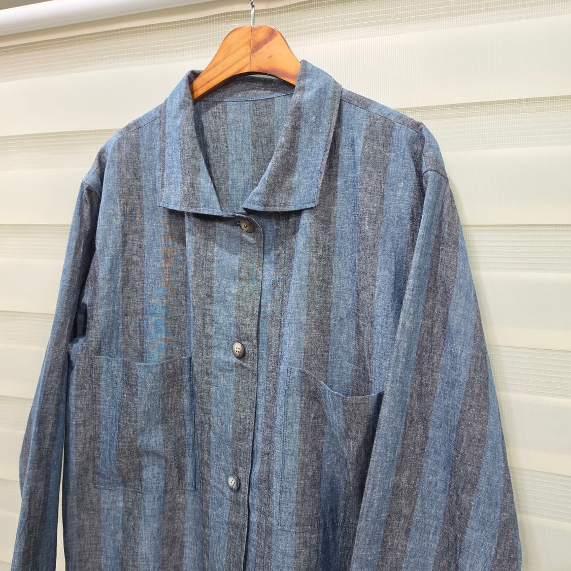 JAPAN 빈티지 린넨 롱셔츠 원피스- 우먼프리 상품이미지2