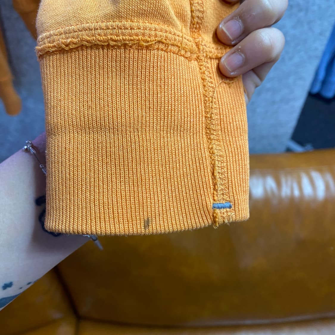 아베크롬비 빈티지 사이드로고 오렌지 후드집업 B4526 상품이미지8