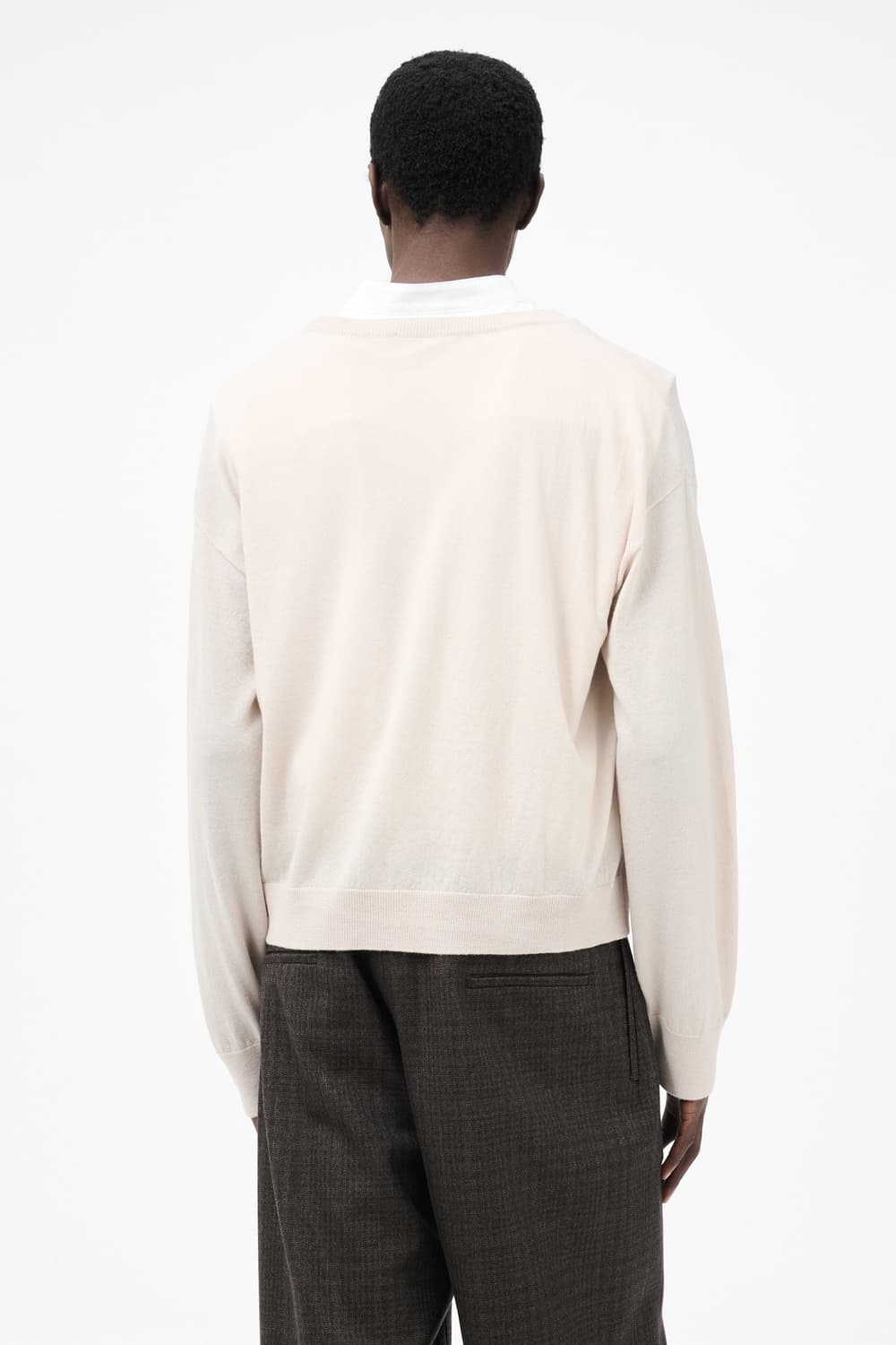 [46,48,50]아워레가시 25fw SONAR 아가일 니트/핑크 상품이미지5