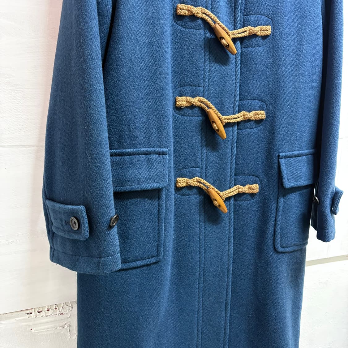 Aylesbury  모리걸 울 청록 더플 롱 후드 코트 JPN 상품이미지3