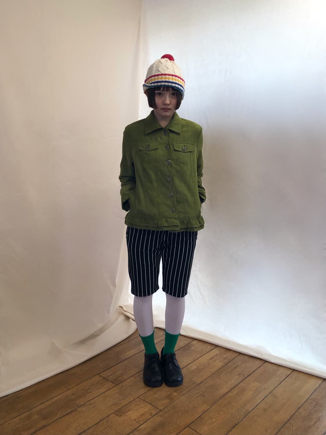 stripe half pants 상품이미지3
