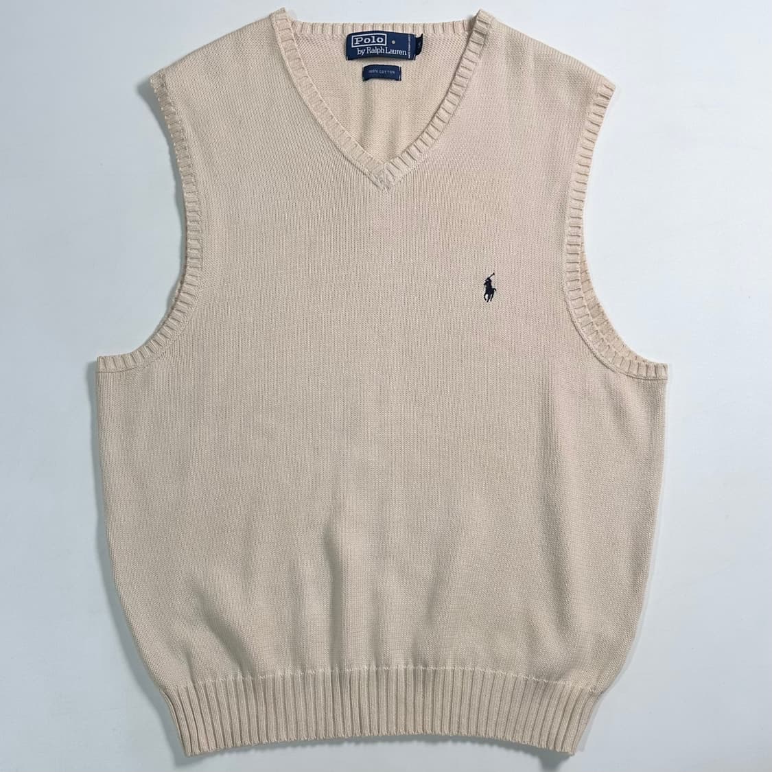 폴로 랄프로렌 아이보리 코튼 니트조끼  상품이미지1