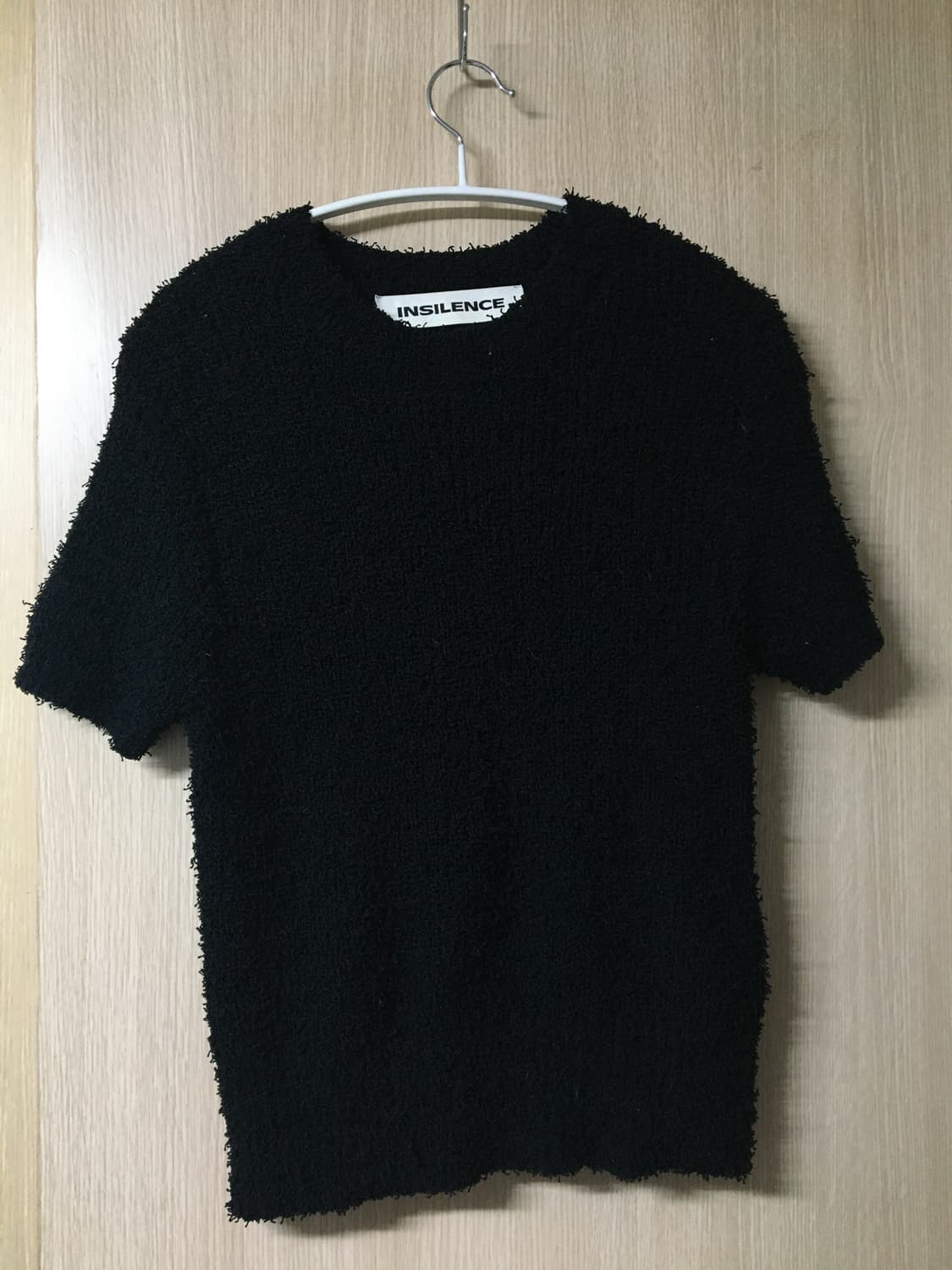 인사일런스 우먼 펜시얀 하프 슬리브 니트 블랙 상품이미지1