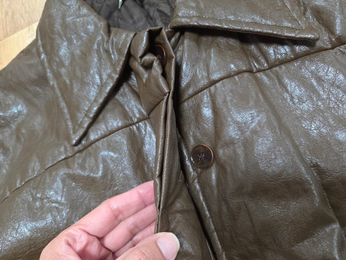 위아(WE ARE) 누빔안감 레더 블루종자켓 프리사이즈 상품이미지4