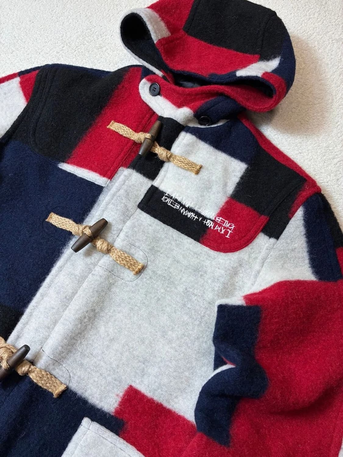 아이앰낫휴먼비잉 17FW 패치 워크 더플 코트 PN6939 상품이미지3