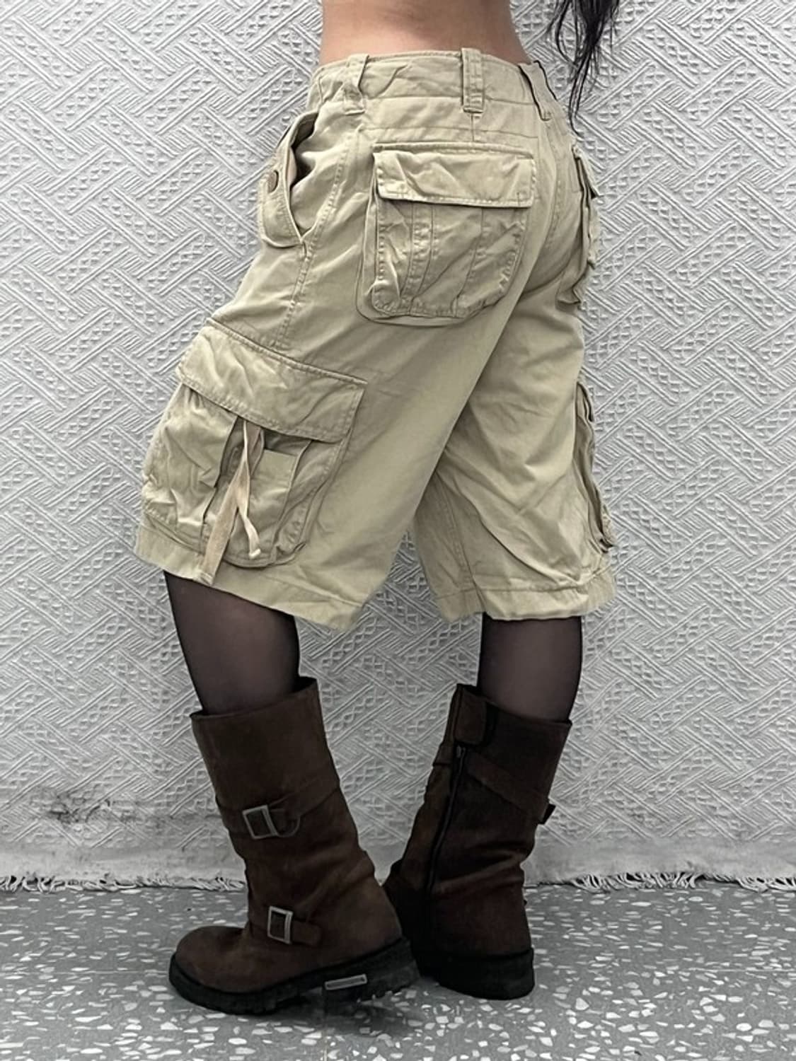 빈티지 밀리터리 사파리 헌팅 스트릿 카고 반바지 L C10804 상품이미지1