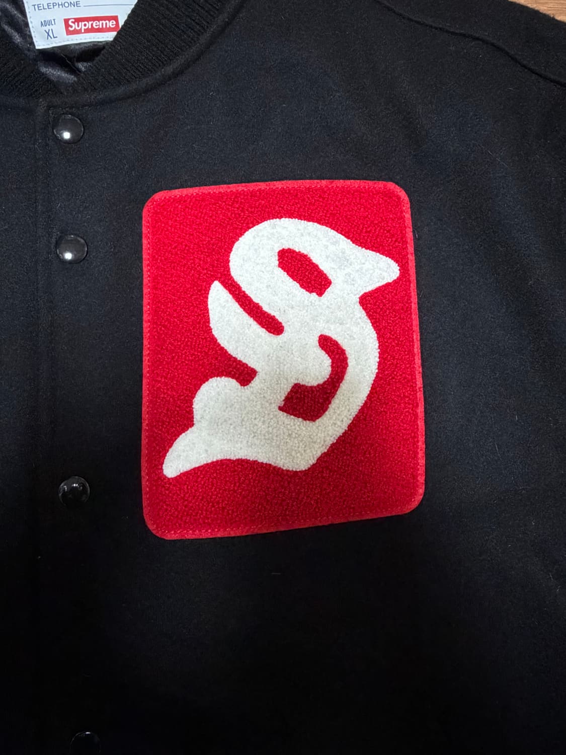 [XL] 슈프림 투어리스트 바시티 자켓 블랙  상품이미지5